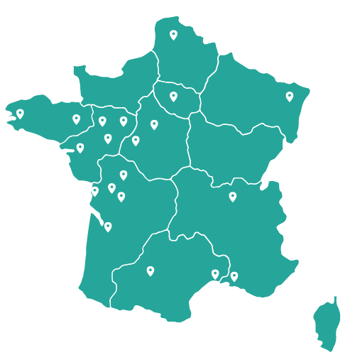 Carte de France - Rhapsody Portage Salarial